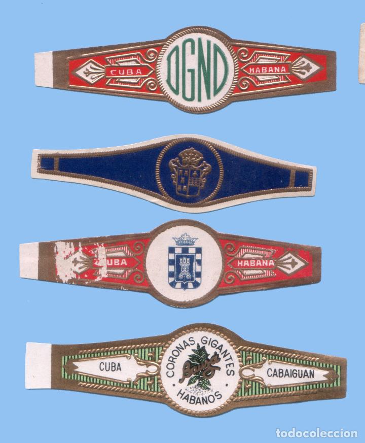 Sammlung von Banderolen: 4 VITOLAS CUBANAS ANTIGUAS - DISTINTAS MARCAS