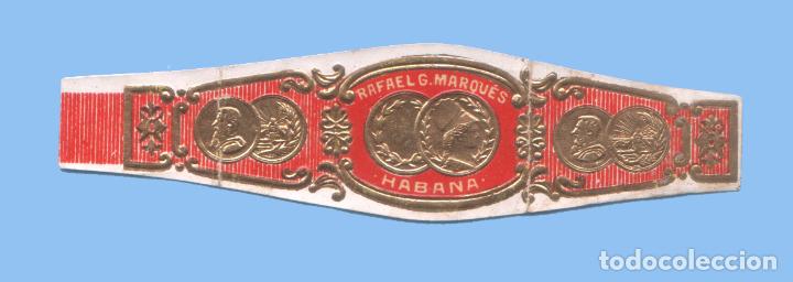 Bagues de cigare de collection: VITOLA CUBANA ANTIGUA - MARCA RAFAEL GARCIA MARQU&Eacute;S - MEDALLONES