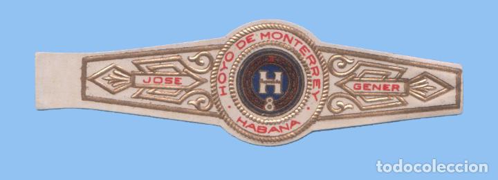 Bagues de cigare de collection: VITOLA CUBANA ANTIGUA - MARCA JOSE GENER - INICIALES H 8