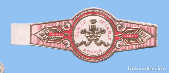 Bagues de cigare de collection: VITOLA CUBANA ANTIGUA - MARCA JOSE GENER - CERCLE DE LA RUE ROYALE - ESCUDO