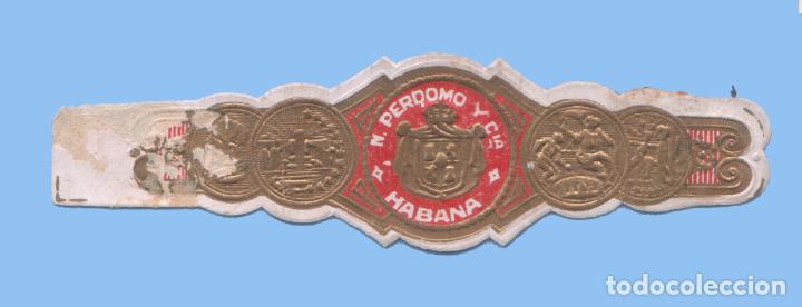 Bagues de cigare de collection: VITOLA CUBANA ANTIGUA - MARCA N. PERDOMO Y CIA.