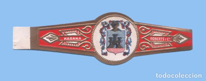 An&eacute;is de charuto de cole&ccedil;&atilde;o: VITOLA CUBANA ANTIGUA - MARCA ROBERTS Y CIA. - ESCUDO DE ARMAS