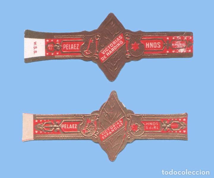 An&eacute;is de charuto de cole&ccedil;&atilde;o: 2 VITOLAS MEXICANAS ANTIGUAS - MARCA PELAEZ HNOS. - REG. N&ordm; 52