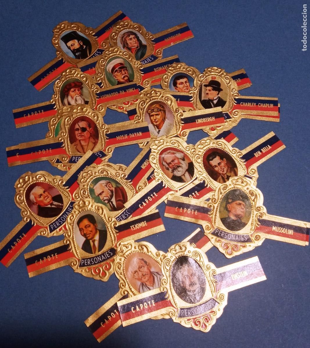 Vitolas de colecci&oacute;n: VITOLA - PERSONAJES - SERIE B - CAPOTE - COMPLETA - 24 UNIDADES - NUEVA