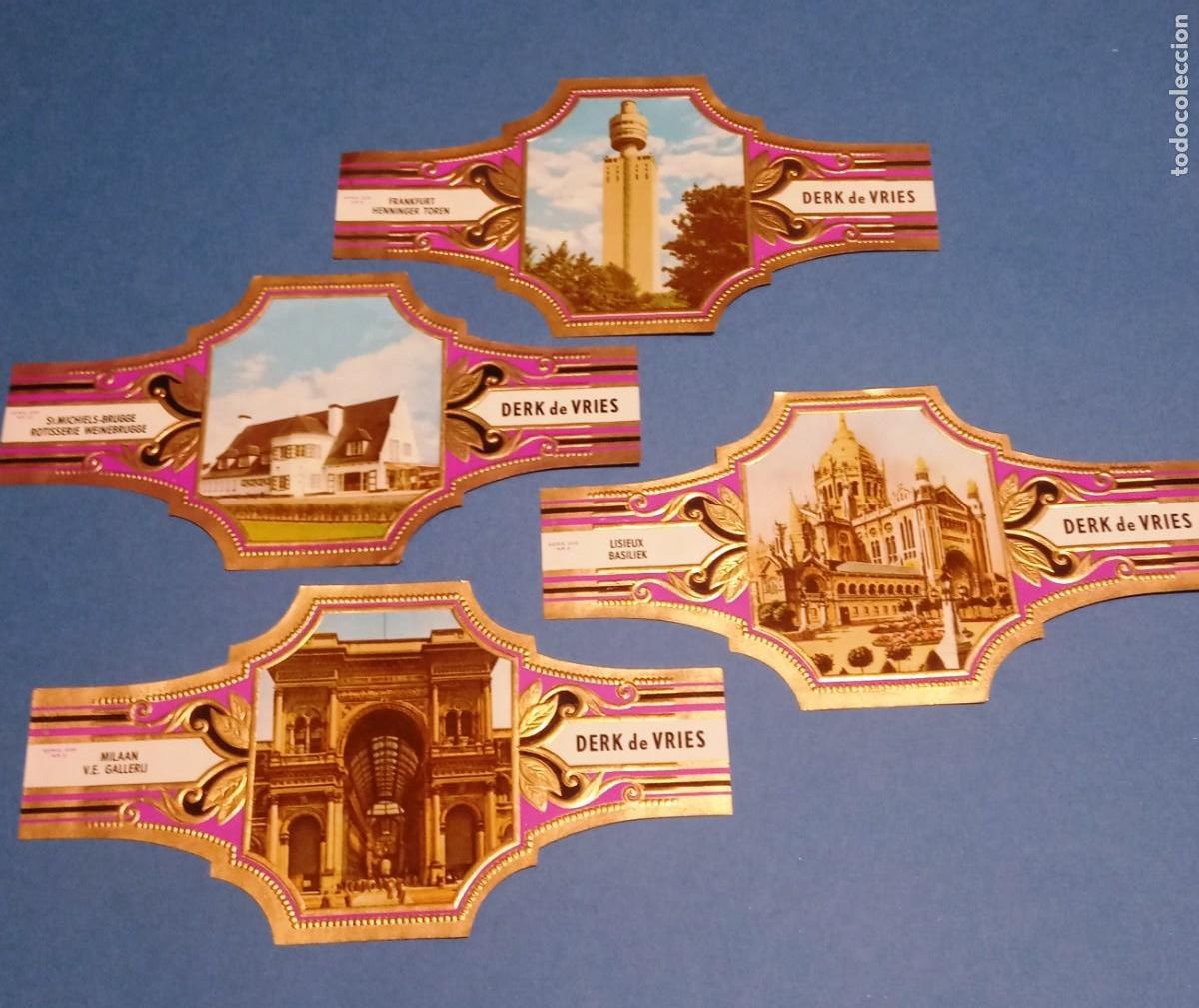 Vitolas de colecci&oacute;n: VITOLA- LOTE DE 4 UNIDADES - PAISES/CIUDADES - DERK DE VRIES -SERIE 209-FORMATO GRANDE - NUEVA