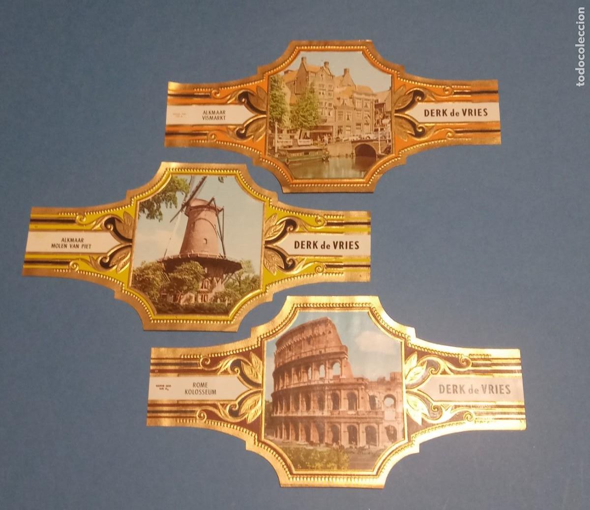 Vitolas de colecci&oacute;n: VITOLA- LOTE DE 3 UNIDADES - PAISES/CIUDADES - DERK DE VRIES -SERIES VARIAS -FORMATO GRANDE - NUEVA