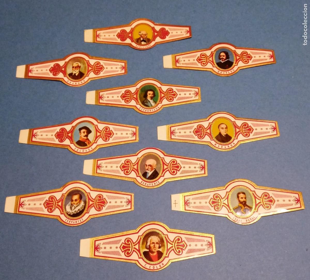 Vitolas de colecci&oacute;n: VITOLA - LOTE DE 10 UNIDADES - NINGUNO REPETIDO- SERIE PERSONAJES - NUEVA