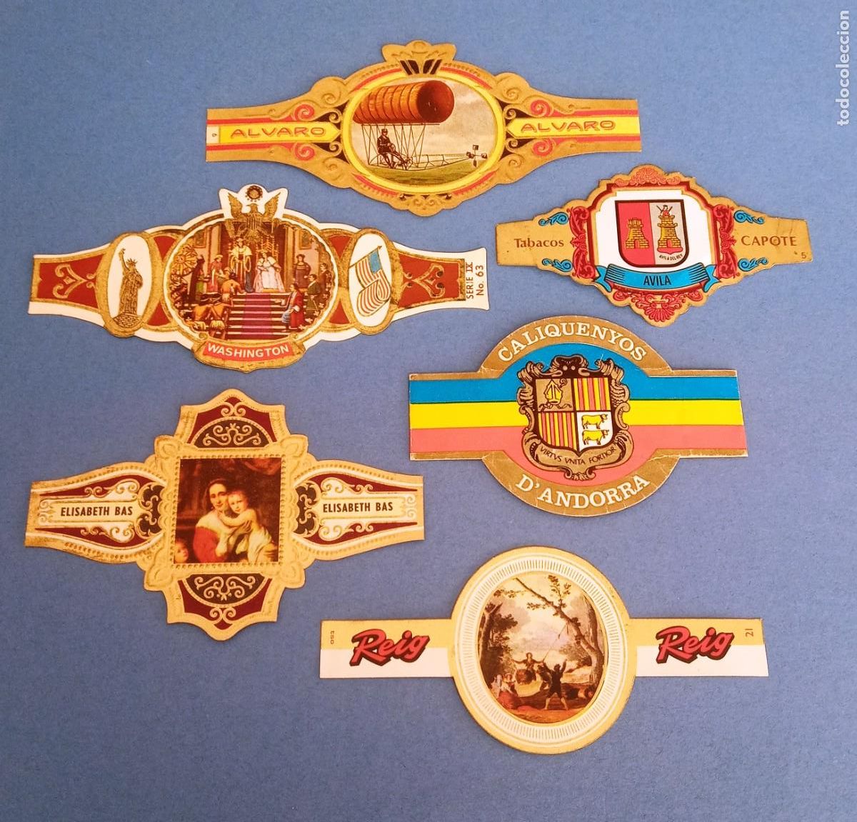 Vitolas de colecci&oacute;n: VITOLA - LOTE DE 6 UNIDADES - VARIOS TEMAS - CAPOTE / ALVARO / OTROS - NUEVA