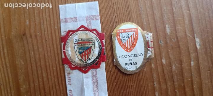 Vitolas de colecci&oacute;n: 2 vitolas futbol- AT. BILBAO - Pe&ntilde;as - Congreso de pe&ntilde;as 1981 - pe&ntilde;a segoviana