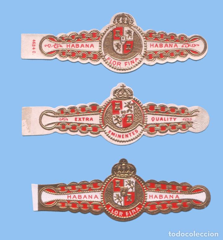 Sammlung von Banderolen: 3 VITOLAS ANTIGUAS - SIN MARCA - TEM&Aacute;TICA ESCUDOS # 2