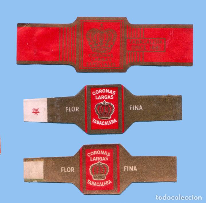 Sammlung von Banderolen: 3 VITOLAS ANTIGUAS - PROCEDENCIA FILIPINAS - MARCA TABACALERA - CORONA