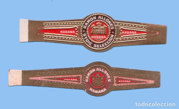 Sammlung von Banderolen: 2 VITOLAS CUBANAS ANTIGUAS - MARCA RAMON ALLONES - ESCUDO