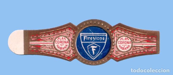 Sammlung von Banderolen: VITOLA CUBANA ANTIGUA - MARCA LA CORONA - FIRESTONE