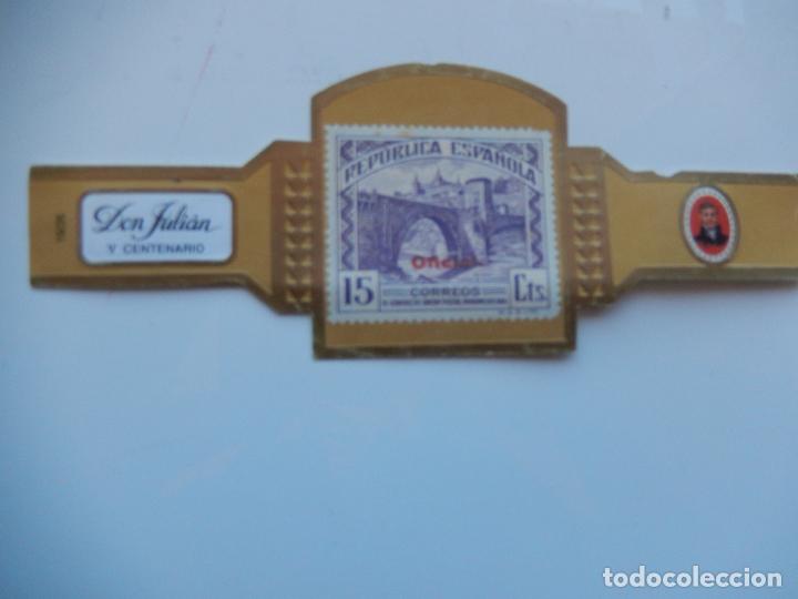 Collection cigar bands: VITOLA DON JULIAN V CENTENARIO CATALOGO EDIFIL MOTIVO PUENTE ALCANTARA TOLEDO 13X5 CM