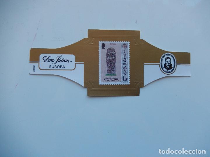 Collection cigar bands: VITOLA DON JULIAN EUROPA X - CATALOGO YVERT - ISLA DE MAN 13X5 CM