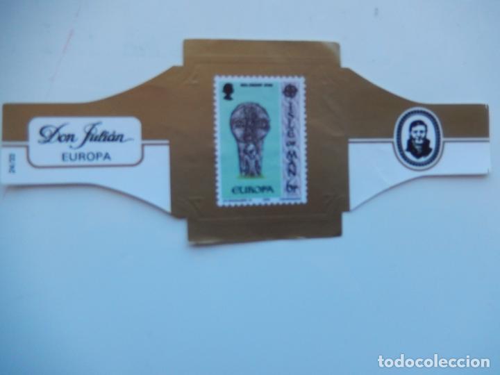 Collection cigar bands: VITOLA DON JULIAN EUROPA IX - CATALOGO YVERT - ISLA DE MAN- 13X5 CM