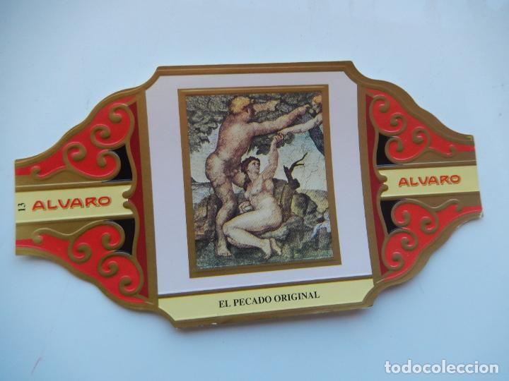 Collection cigar bands: VITOLA ALVARO - EL DESNUDO EN EL ARTE - EL PECADO ORIGINAL - 13X7 CM