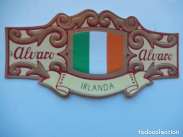Collection cigar bands: VITOLA ALVARO - ESPA&Ntilde;A EN EUROPA -IRLANDA - 13X7 CM