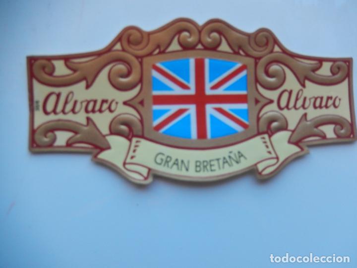 Collection cigar bands: VITOLA ALVARO - ESPA&Ntilde;A EN EUROPA - GRAN BRETA&Ntilde;A - 13X7 CM