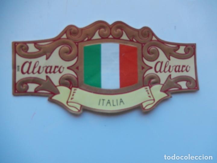 Collection cigar bands: VITOLA ALVARO - ESPA&Ntilde;A EN EUROPA - ITALIA - 13X7 CM