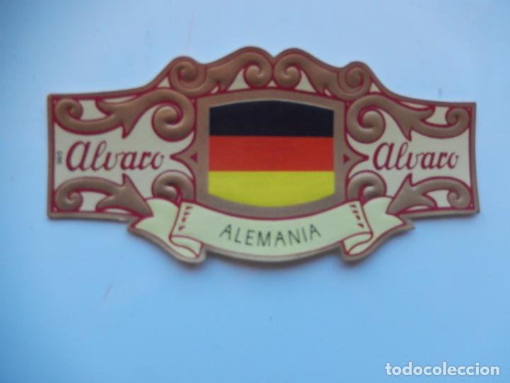Collection cigar bands: VITOLA ALVARO - ESPA&Ntilde;A EN EUROPA - ALEMANIA - 13X7 CM