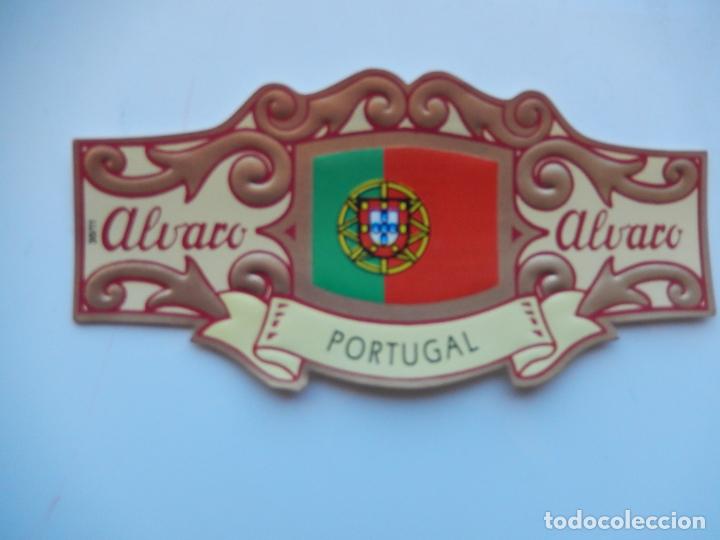 Collection cigar bands: VITOLA ALVARO - ESPA&Ntilde;A EN EUROPA - PORTUGAL - 13X7 CM