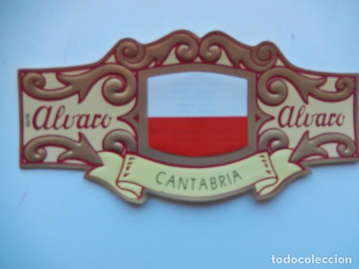 Collection cigar bands: VITOLA ALVARO - ESPA&Ntilde;A EN EUROPA - CANTABRIA - 13X7 CM