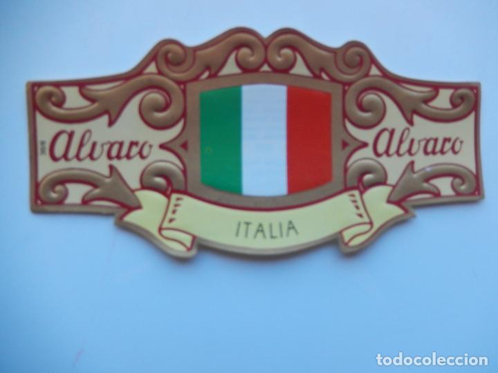 Collection cigar bands: VITOLA ALVARO - ESPA&Ntilde;A EN EUROPA - ITALIA - 13X7 CM