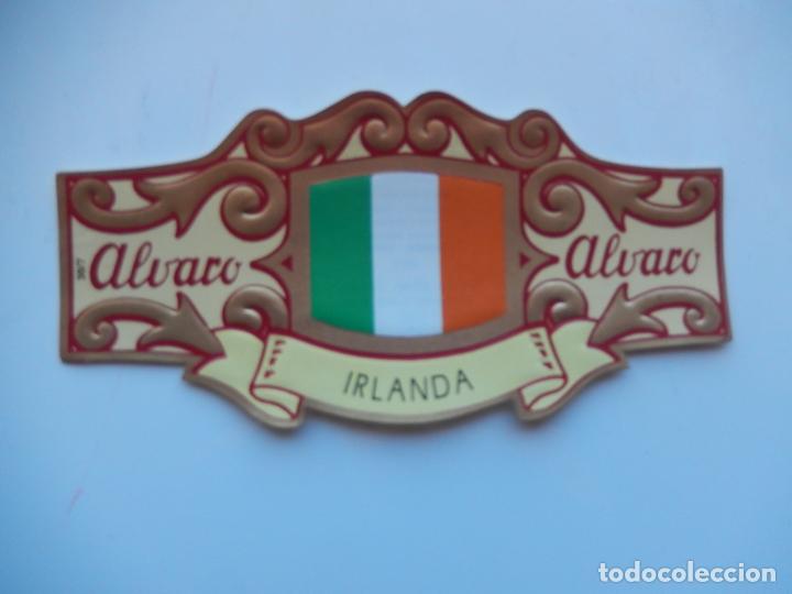 Collection cigar bands: VITOLA ALVARO - ESPA&Ntilde;A EN EUROPA -IRLANDA - 13X7 CM