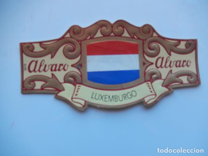 Collection cigar bands: VITOLA ALVARO - ESPA&Ntilde;A EN EUROPA - LUXEMBURGO - 13X7 CM