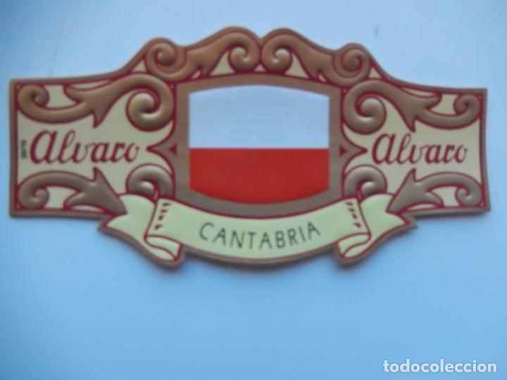 Collection cigar bands: VITOLA ALVARO - ESPA&Ntilde;A EN EUROPA - CANTABRIA - 13X7 CM