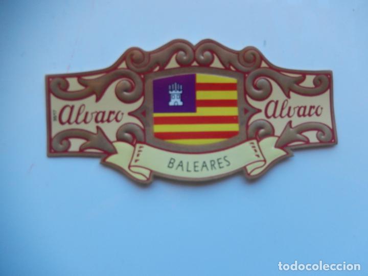 Collection cigar bands: VITOLA ALVARO - ESPA&Ntilde;A EN EUROPA - BALEARES - 13X7 CM