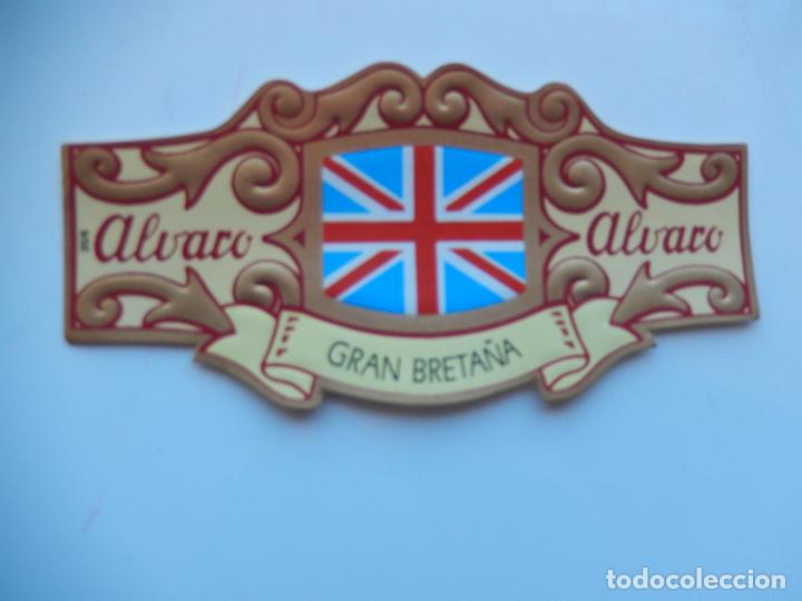 Collection cigar bands: VITOLA ALVARO - ESPA&Ntilde;A EN EUROPA - GRAN BRETA&Ntilde;A - 13X7 CM