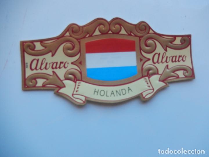 Collection cigar bands: VITOLA ALVARO - ESPA&Ntilde;A EN EUROPA - HOLANDA - 13X7 CM