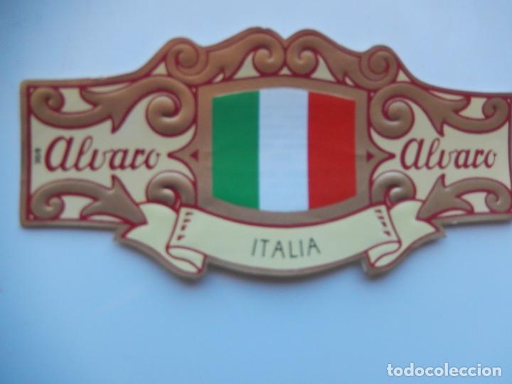 Collection cigar bands: VITOLA ALVARO - ESPA&Ntilde;A EN EUROPA - ITALIA - 13X7 CM