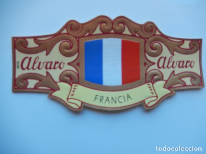 Collection cigar bands: VITOLA ALVARO - ESPA&Ntilde;A EN EUROPA - FRANCIA - 13X7 CM