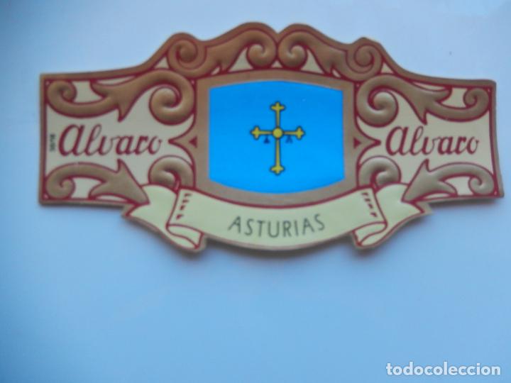 Collection cigar bands: VITOLA ALVARO - ESPA&Ntilde;A EN EUROPA - ASTURIAS - 13X7 CM