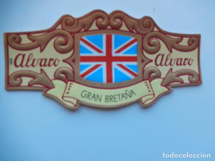 Collection cigar bands: VITOLA ALVARO - ESPA&Ntilde;A EN EUROPA - GRAN BRETA&Ntilde;A - 13X7 CM