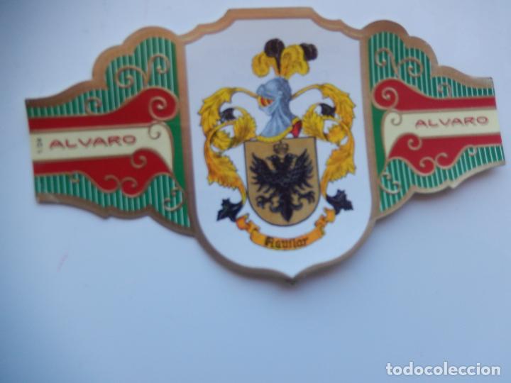 An&eacute;is de charuto de cole&ccedil;&atilde;o: VITOLA ALVARO -COLECCION HER&Aacute;LDICA SERIE IV - APELLIDO AGUILAR - 13X7 CM