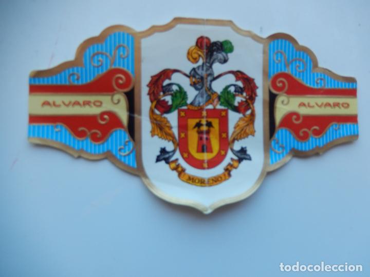 An&eacute;is de charuto de cole&ccedil;&atilde;o: VITOLA ALVARO -COLECCION HER&Aacute;LDICA SERIE II - APELLIDO MORENO - 13X7 CM