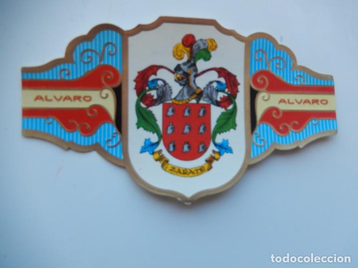 An&eacute;is de charuto de cole&ccedil;&atilde;o: VITOLA ALVARO -COLECCION HER&Aacute;LDICA SERIE II - APELLIDO ZARATE - 13X7 CM