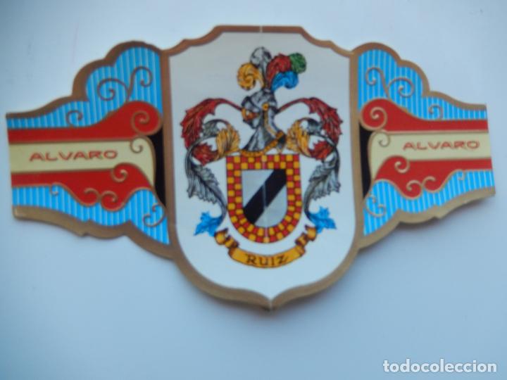 Vitolas de colecci&oacute;n: VITOLA ALVARO -COLECCION HER&Aacute;LDICA SERIE II - APELLIDO RUIZ - 13X7 CM