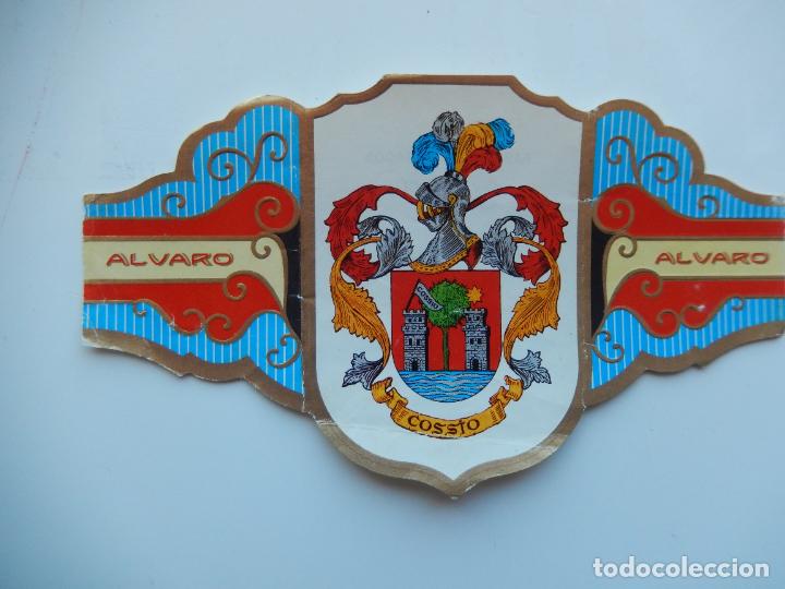 Vitolas de colecci&oacute;n: VITOLA ALVARO -COLECCION HER&Aacute;LDICA SERIE I - APELLIDO COSSIO - 13X7 CM