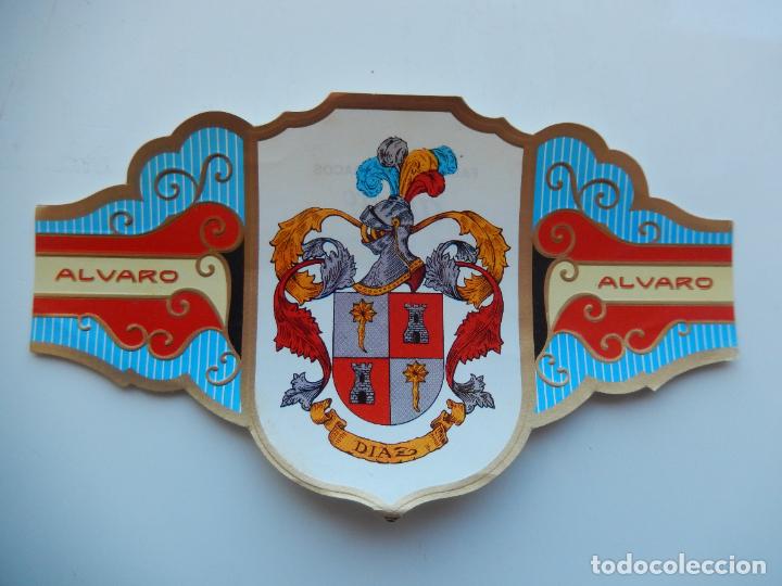 Vitolas de colecci&oacute;n: VITOLA ALVARO -COLECCION HER&Aacute;LDICA SERIE I - APELLIDO DIAZ - 13X7 CM