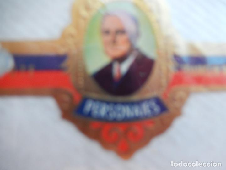 Vitolas de colecci&oacute;n: FRANKLIN ROOSEVELT - VITOLA CAPOTE - PERSONAJES.