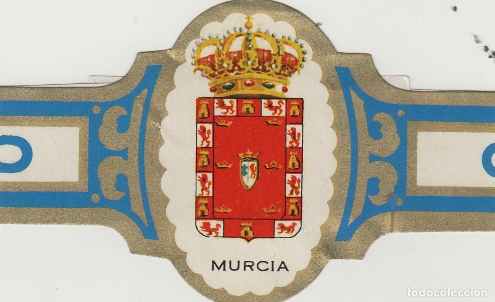 Collection cigar bands: VITOLA CENTEN CUBANO ESCUDOS - MURCIA - 22 cm largo , doblada por alas . fotos ambas caras