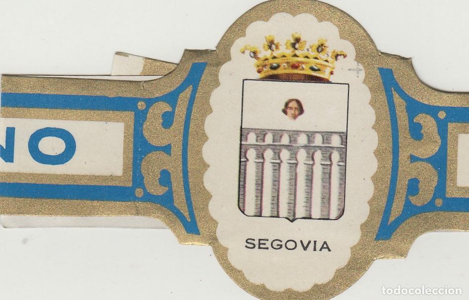 Collection cigar bands: VITOLA CENTEN CUBANO ESCUDOS - SEGOVIA - 22 cm largo , doblada por alas . fotos ambas caras