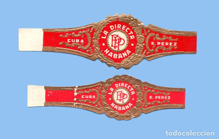 Bagues de cigare de collection: 2 VITOLAS CUBANAS ANTIGUAS - MARCA LA DIRECTA