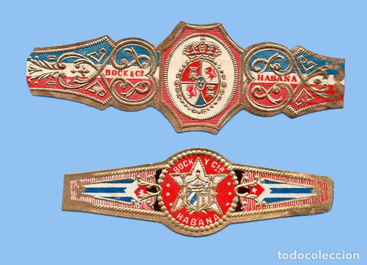 Bagues de cigare de collection: 2 VITOLAS CUBANAS ANTIGUAS - MARCA BOCK Y CA.