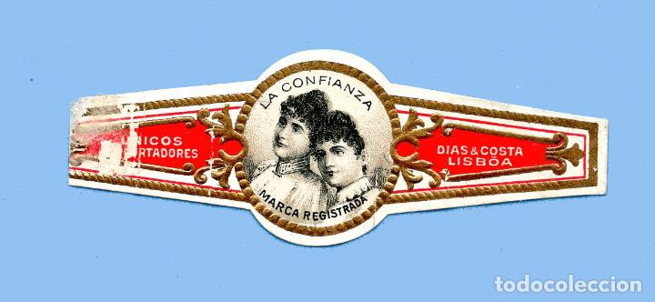 Sammlung von Banderolen: VITOLA ANTIGUAS - MARCA LA CONFIANZA. DIAS & COSTA. LISBOA - TEM&Aacute;TICA MUJERES EUROPA